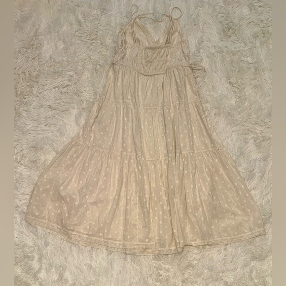 NEW Ulla Johnson Freya Circle Jacquard Tiered Cotton Ivory Cream Dress size 8 - Picture 7 of 8